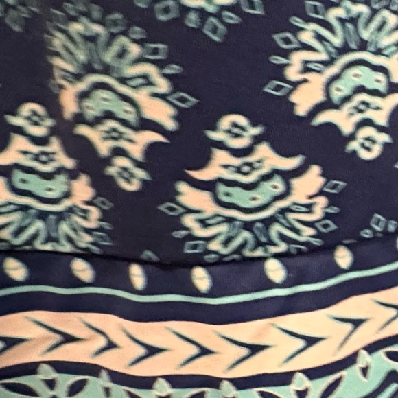 NWT Cabana Life Smock Waist Navy & Teal Maxi Dress - Picture 6 of 6